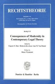 Cover von Consequences of Modernity in Contemporary Legal Theory.
