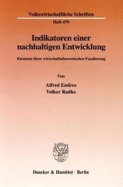 Cover von Indikatoren einer nachhaltigen Entwicklung.