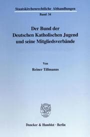 Cover von Der Bund der Deutschen Katholischen Jugend und seine Mitgliedsverbände.