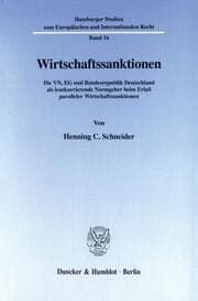 Cover von Wirtschaftssanktionen.