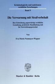 Cover von Die Verwarnung mit Strafvorbehalt.