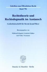 Cover von Rechtstheorie und Rechtsdogmatik im Austausch.