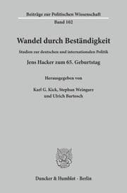 Cover von Wandel durch Beständigkeit.