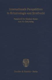 Cover von Internationale Perspektiven in Kriminologie und Strafrecht.