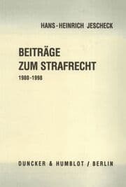 Cover von Beiträge zum Strafrecht 1980 - 1998.