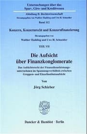 Cover von Die Aufsicht über Finanzkonglomerate.