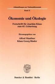 Cover von Ökonomie und Ökologie.