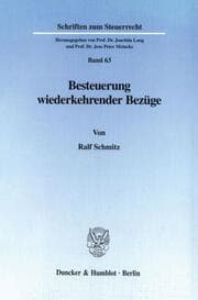 Cover von Besteuerung wiederkehrender Bezüge.