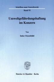 Cover von Umweltgefährdungshaftung im Konzern.