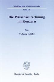 Cover von Die Wissenszurechnung im Konzern