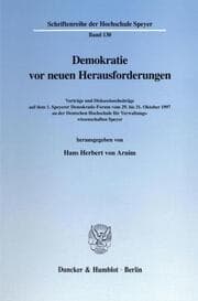 Cover von Demokratie vor neuen Herausforderungen.