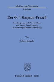 Cover von Der O J Simpson-Prozeß