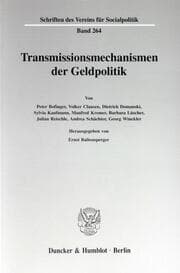 Cover von Transmissionsmechanismen der Geldpolitik.