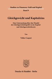 Cover von Gleichgewicht und Kapitalzins.