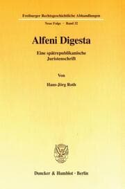 Cover von Alfeni Digesta.