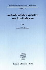 Cover von Außerdienstliches Verhalten von Arbeitnehmern.