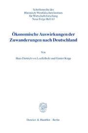 Cover von Ökonomische Auswirkungen der Zuwanderungen nach Deutschland.