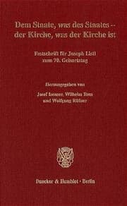 Cover von Dem Staate, was des Staates - der Kirche, was der Kirche ist.