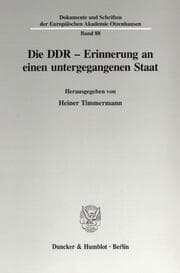 Cover von Die DDR - Erinnerung an einen untergegangenen Staat.