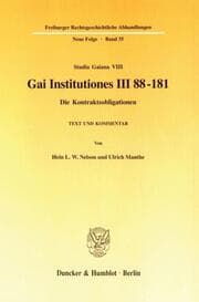 Cover von Gai Institutiones III 88 - 181.