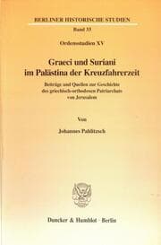 Cover von Graeci und Suriani im Palästina der Kreuzfahrerzeit.