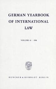Cover von German Yearbook of International Law - Jahrbuch für Internationales Recht.