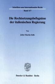 Cover von Die Rechtsetzungsbefugnisse der italienischen Regierung.