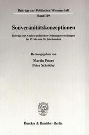 Cover von Souveränitätskonzeptionen.