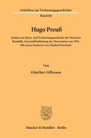 Cover von Hugo Preuß.