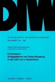 Cover von E-Commerce - Erfolgsfaktoren von Online-Shopping in den USA und in Deutschland.