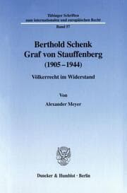 Cover von Berthold Schenk Graf von Stauffenberg 1905-1944