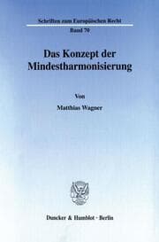 Cover von Das Konzept der Mindestharmonisierung.