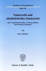 Cover von Naturrecht und absolutistisches Staatsrecht.