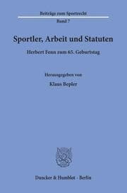 Cover von Sportler, Arbeit und Statuten.