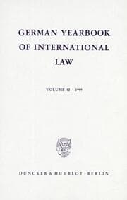 Cover von German Yearbook of International Law - Jahrbuch für Internationales Recht.