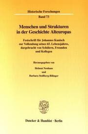 Cover von Menschen und Strukturen in der Geschichte Alteuropas.