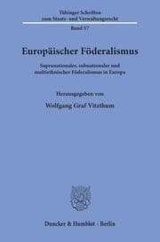 Cover von Europäischer Föderalismus.