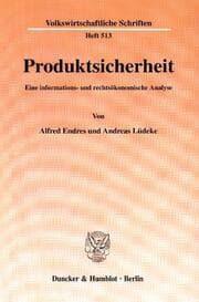 Cover von Produktsicherheit.