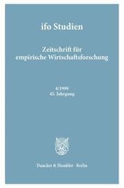 Cover von ifo Studien.