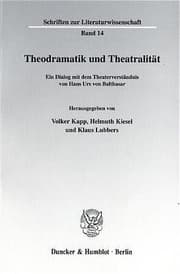 Cover von Theodramatik und Theatralität.