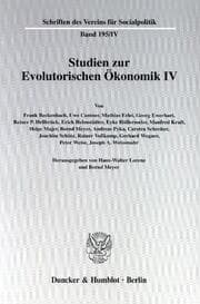 Cover von Studien zur Evolutorischen Ökonomik IV.