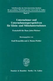 Cover von Unternehmer und Unternehmensperspektiven für Klein- und Mittelunternehmen.
