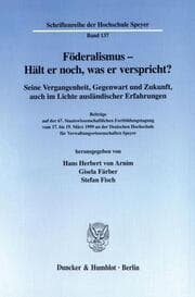 Cover von Föderalismus - Hält er noch, was er verspricht?