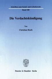 Cover von Die Verdachtskündigung.