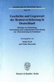 Cover von Geschichte und Gegenwart der Rentenversicherung in Deutschland.