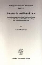 Cover von Bürokratie und Demokratie.