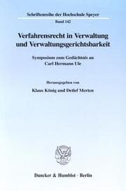 Cover von Verfahrensrecht in Verwaltung und Verwaltungsgerichtsbarkeit.