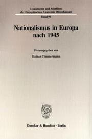 Cover von Nationalismus in Europa nach 1945.
