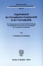 Cover von Abgabenhoheit der Europäischen Gemeinschaft in der Umweltpolitik.