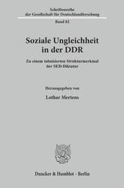 Cover von Soziale Ungleichheit in der DDR.